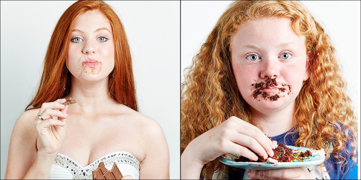 Portraits of redheaded kids